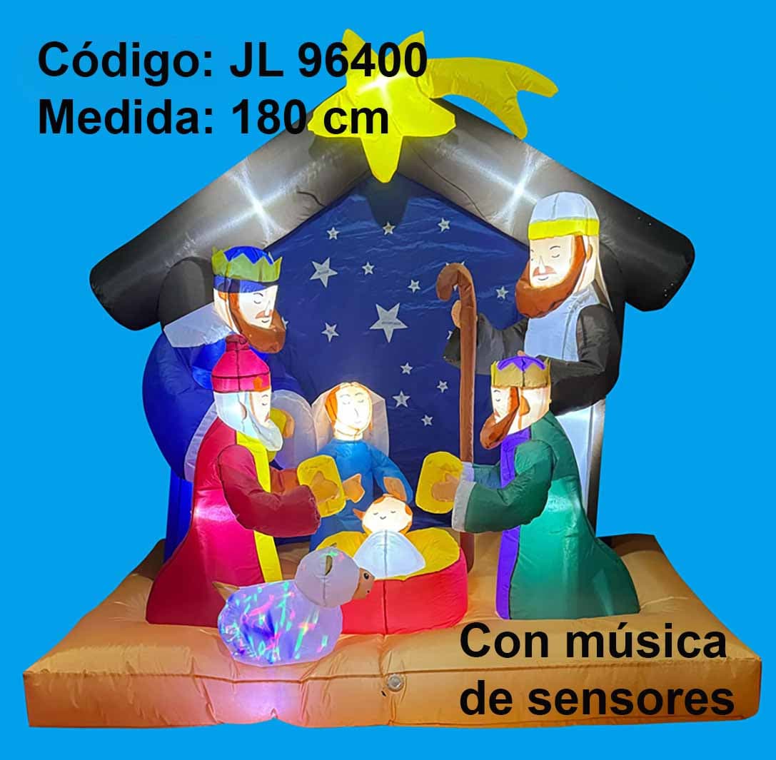 Nacimiento inflable navideño con música y sensores JL 96400